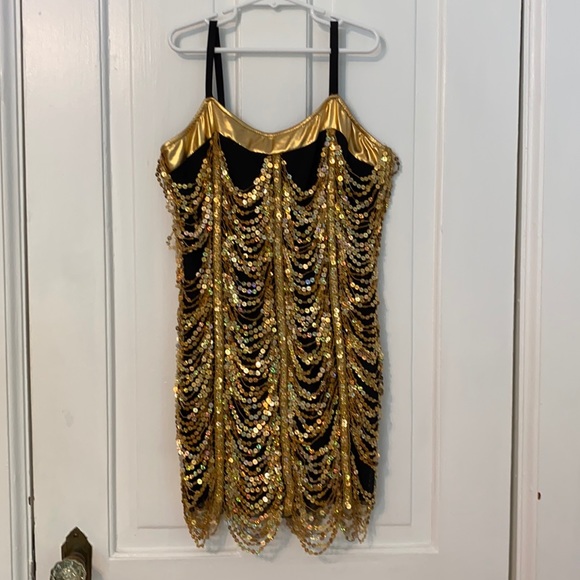 Gold sequin dance dress - Picture 1 of 4